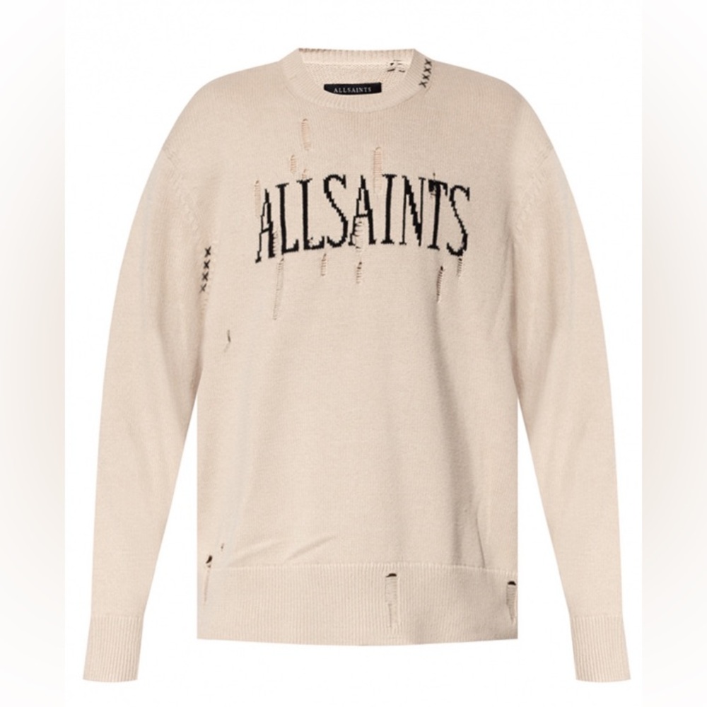 All Saints Destroy oversized crewneck sweater